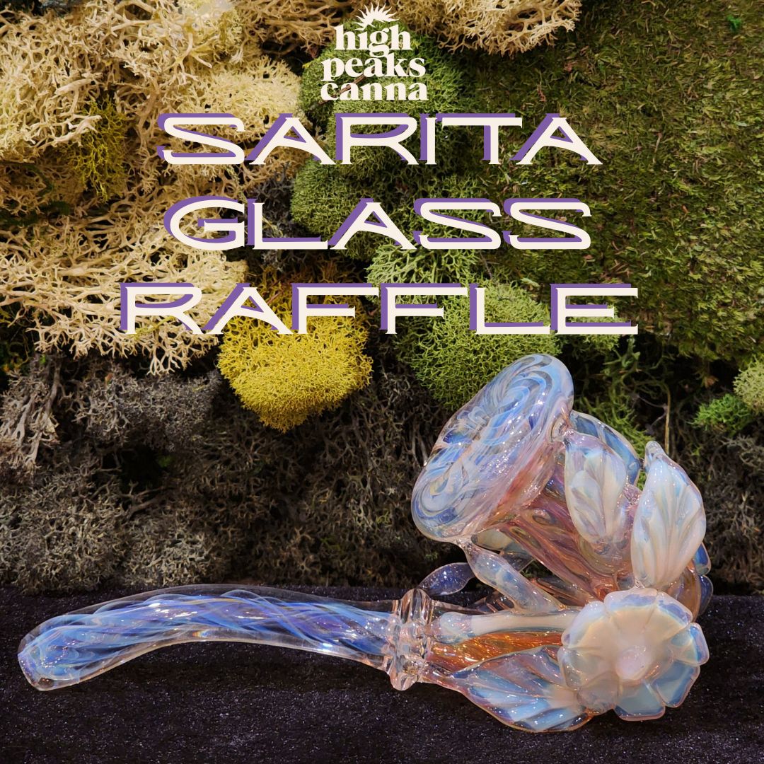 Sarita Glass Raffle Floral Sherlock Pipe